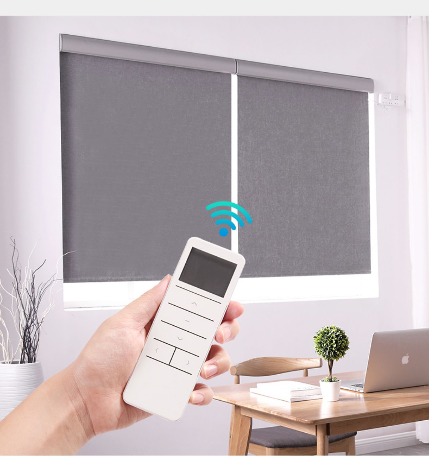 Motorisierte Rollos für große Fenster