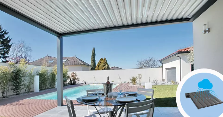 Wasserdichte Lamellendachsystem-Kits Freistehende Aluminium-Pergola für den Außenbereich